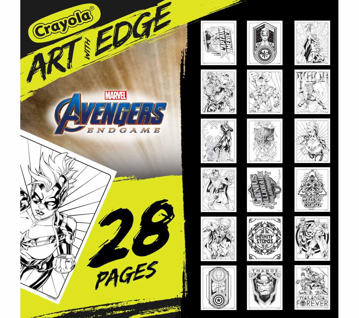 Art with Edge Marvel Avengers Infinity War & Endgame Coloring Book - US 0056