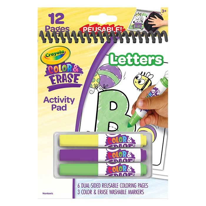 Color & Erase Reusable Activity Pad, Letters - US 0551