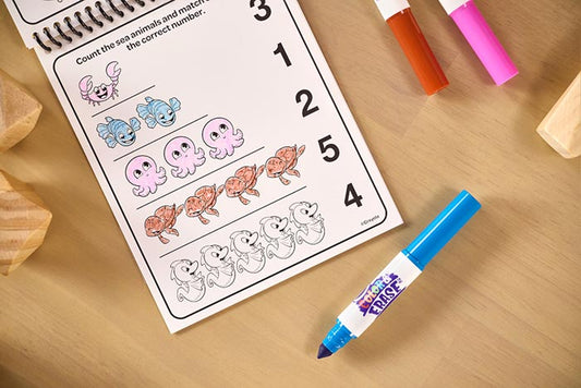 Color & Erase Reusable Activity Pad, Numbers - US 3276