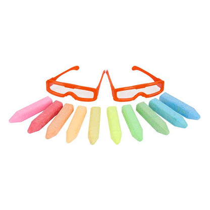 Washable Sidewalk Chalk, Neon 3D - US 0238