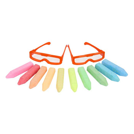 Washable Sidewalk Chalk, Neon 3D - US 0238