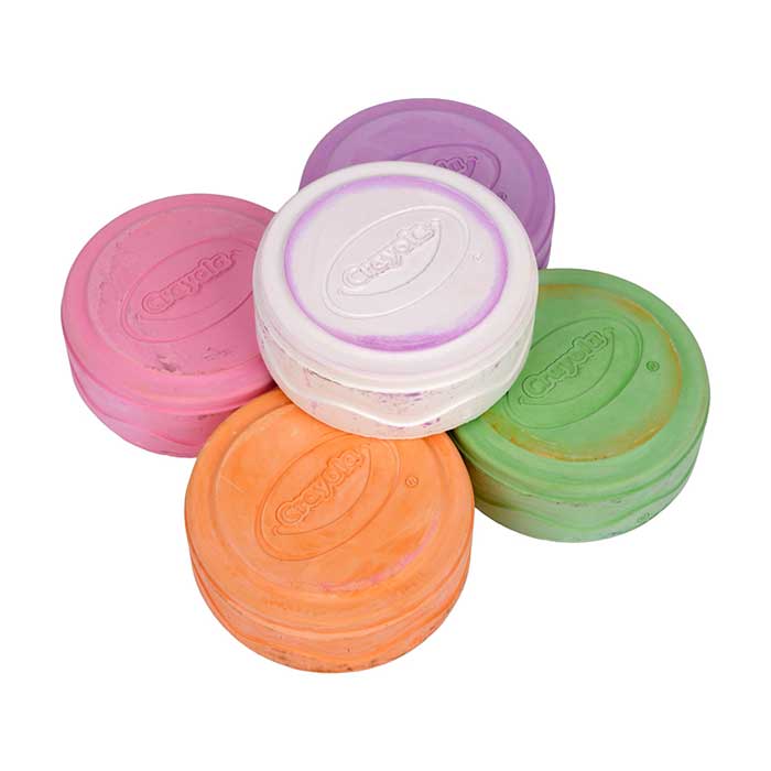 Outdoor Washable Super Chalk, 5ct Pastel Colors - US 9120