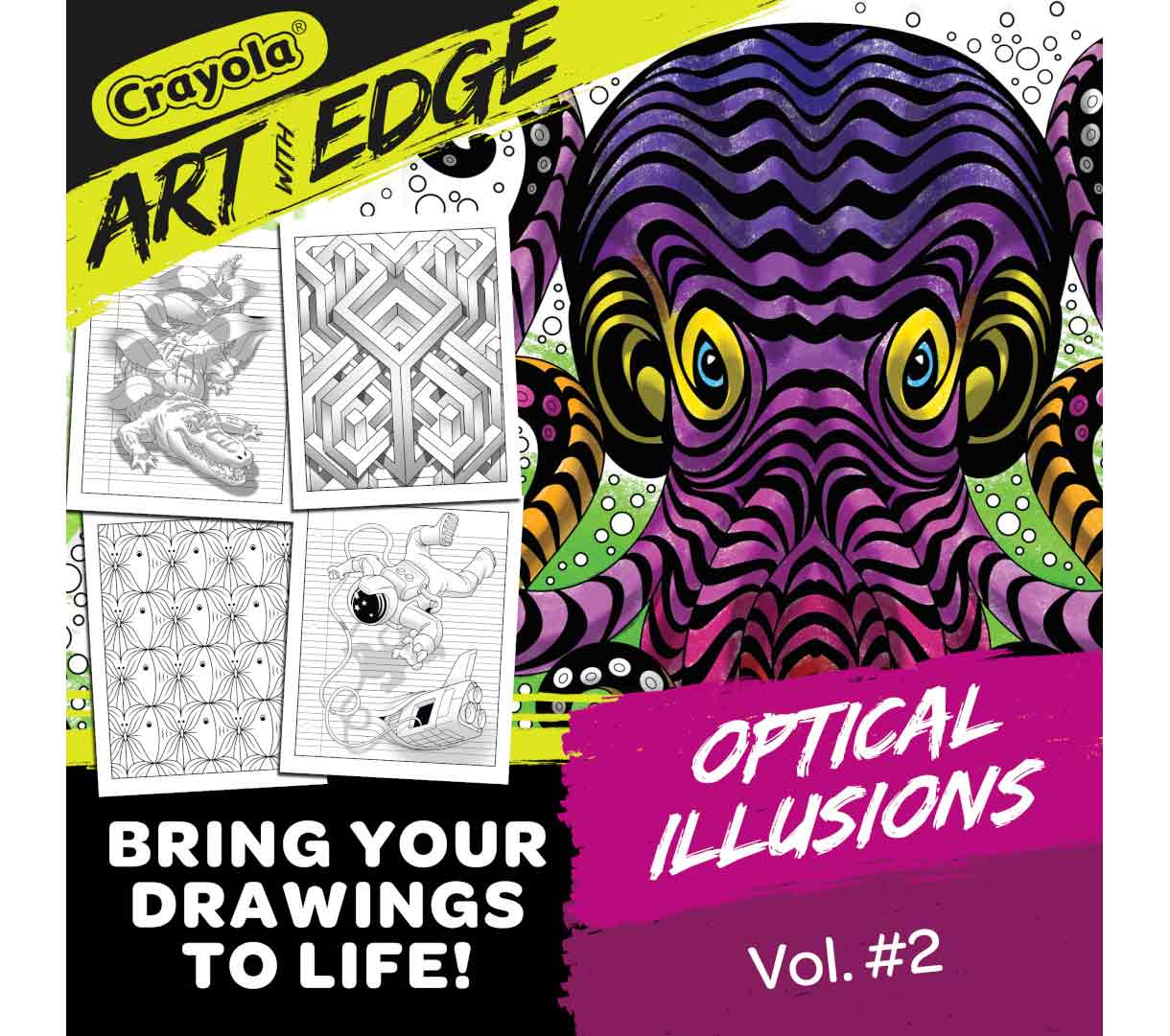 Art with Edge, Optical Illusions Coloring Pages, Volume 2 - US 9312