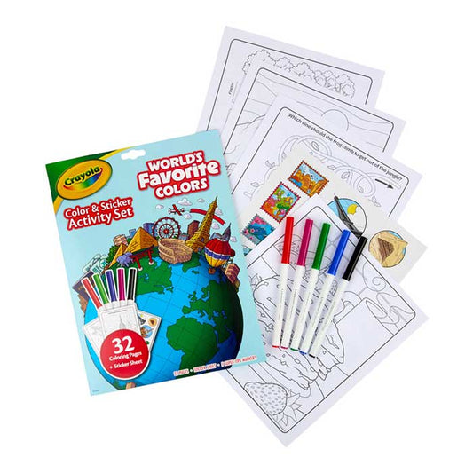 World's Favorite Colors Sticker Activity Sheet with Markers - US 3025