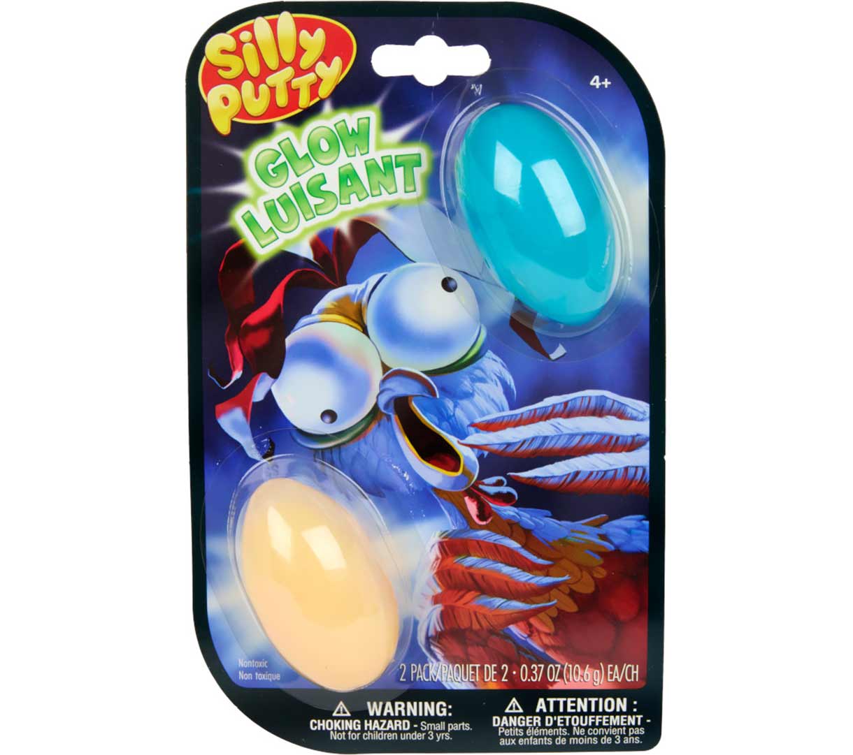 Silly Putty Glow Eggs, 2 Count - US 4523
