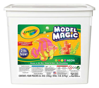 Model Magic 2lb Resealable Storage Container, Neon Colors - US 3116