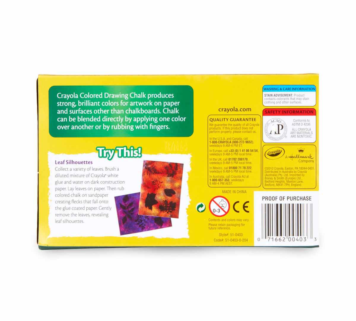 Drawing Chalk, 12 Count - US 1971