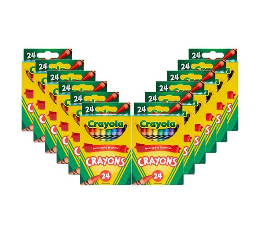 12 Box Classpack of 24 Count Crayons - US 6743