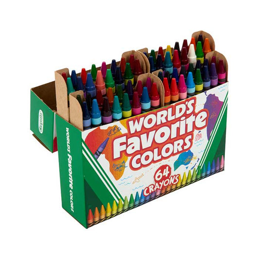 World's Favorite Colors, 64 count Crayons - US 2359