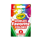 World's Favorite Colors, 8 count Crayons - US 3608