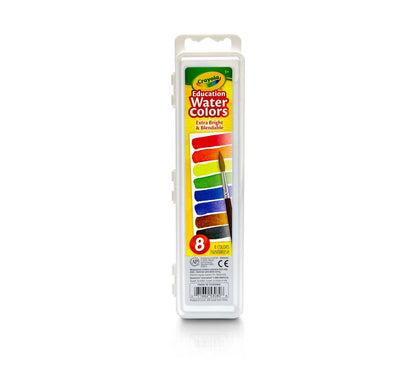 Semi-Moist Watercolor Paints, 8 count - US 7635