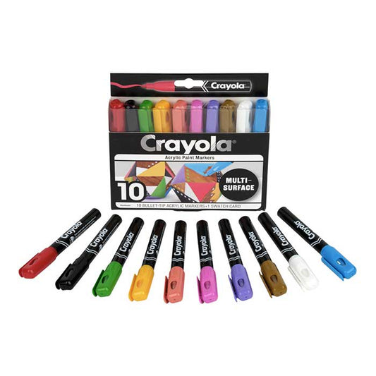 Bullet Tip Acrylic Paint Markers, 10ct - US 4942