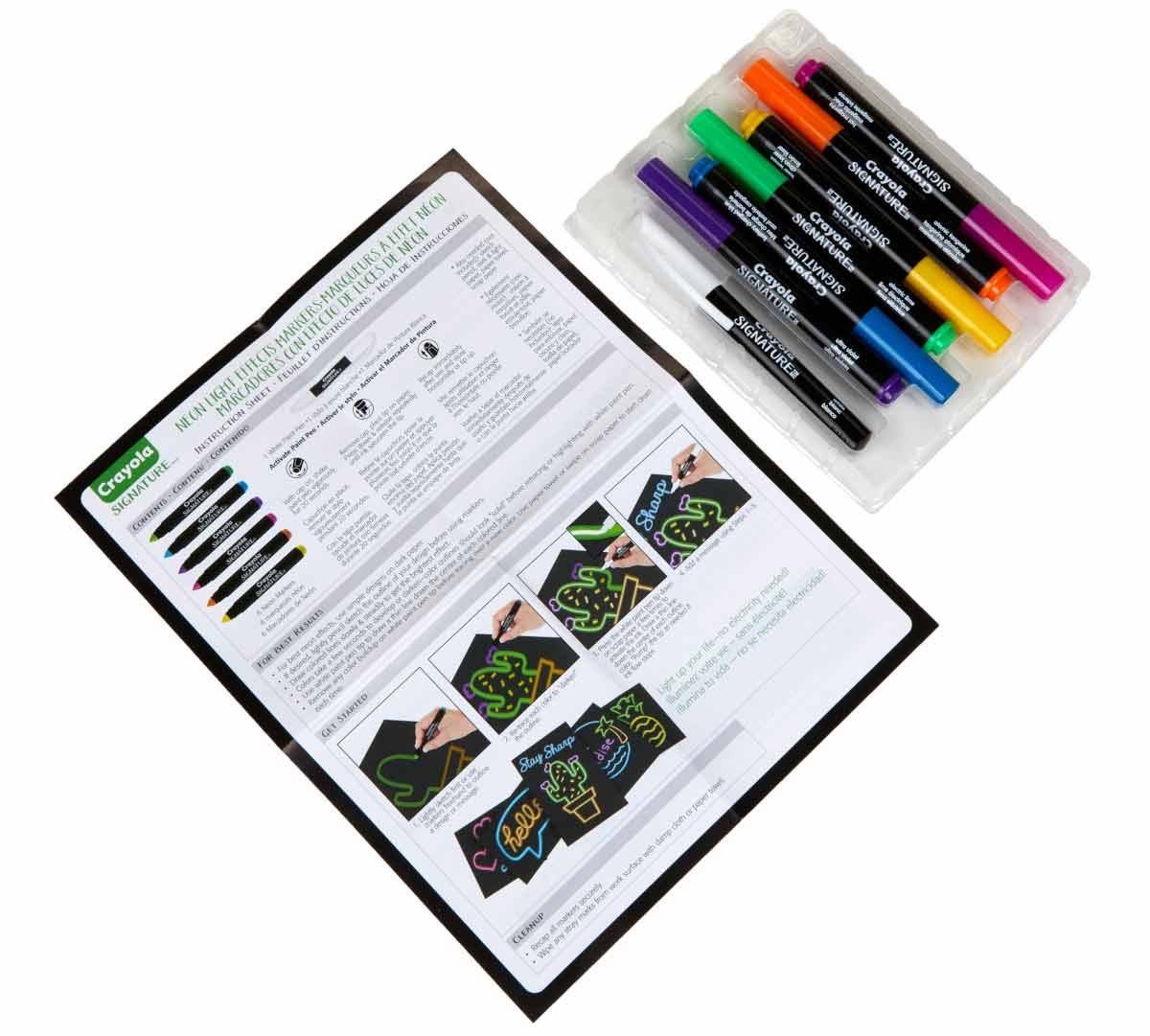 Signature Neon Light Effects Markers, 6 Count - US 0581