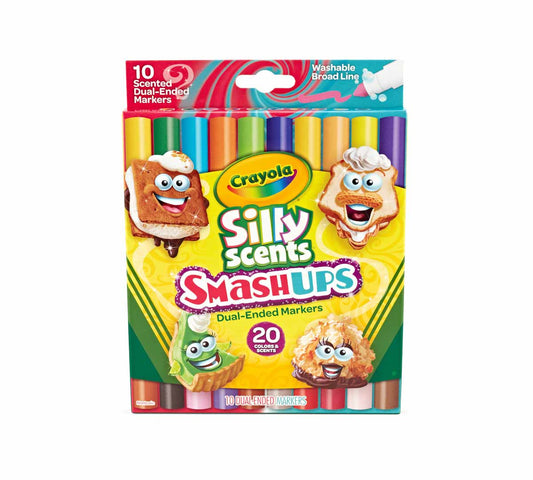 Dual-Ended Silly Scents Smash Ups Washable Markers, Broad Line, 10 Count - US 6258