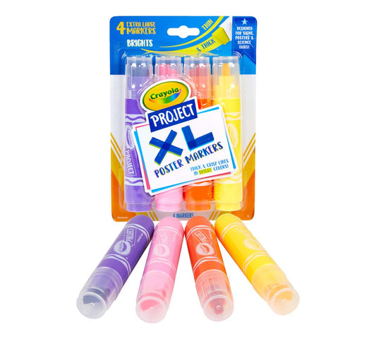 XL Poster Markers, Bright Colors, 4 Count - US 7396