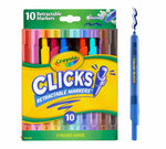 Clicks Retractable Markers, 10 Count - US 7342