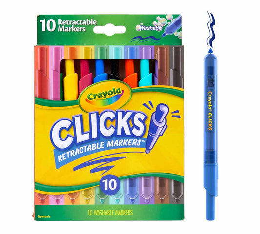 Clicks Retractable Markers, 10 Count - US 7342