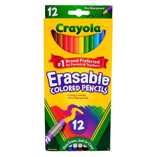 Erasable Colored Pencils, 12 Count - US 9993