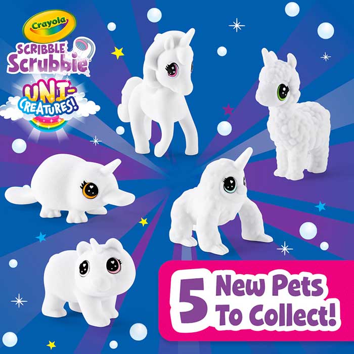 Scribble Scrubbie Mini Tub, Uni-Creature - US 7008