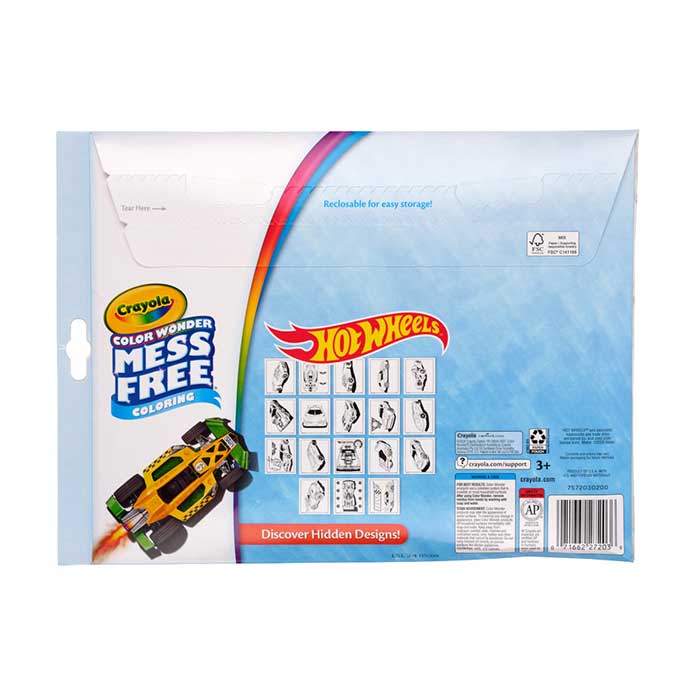 Color Wonder Mess Free Hot Wheels Coloring Pages & Markers - US 7581