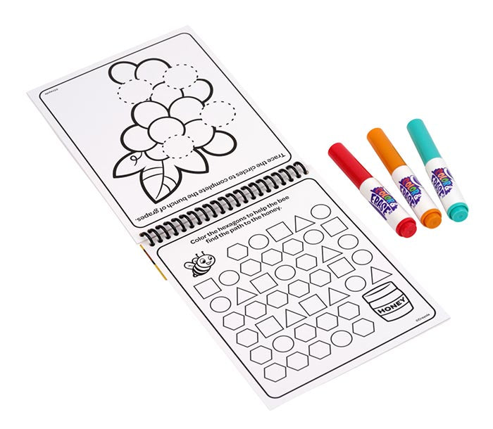 Color & Erase Reusable Activity Pad, Shapes - US 4612