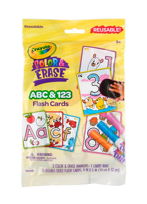 Color & Erase Reusable Activity Set – Alphabet & Number Learning Cards - US 8652