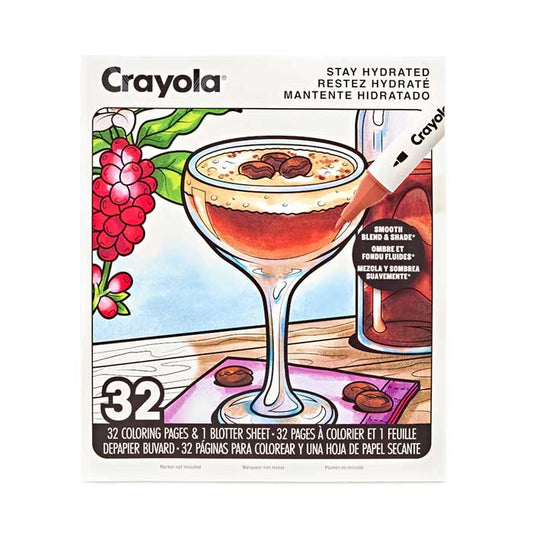 Stay Hydrated Adult Coloring Book, 32 Pgs - US 8381