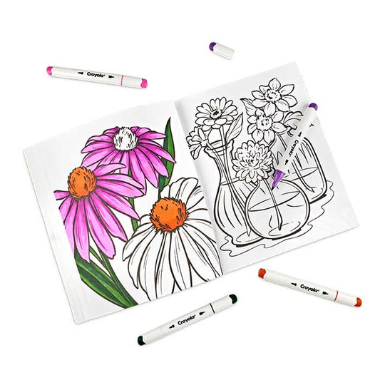 Flower Child Adult Coloring Book, 32 Pages - US 7576