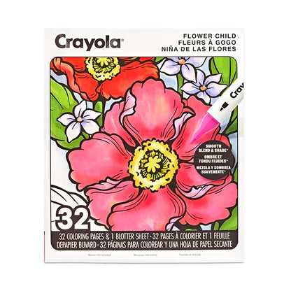 Flower Child Adult Coloring Book, 32 Pages - US 7576