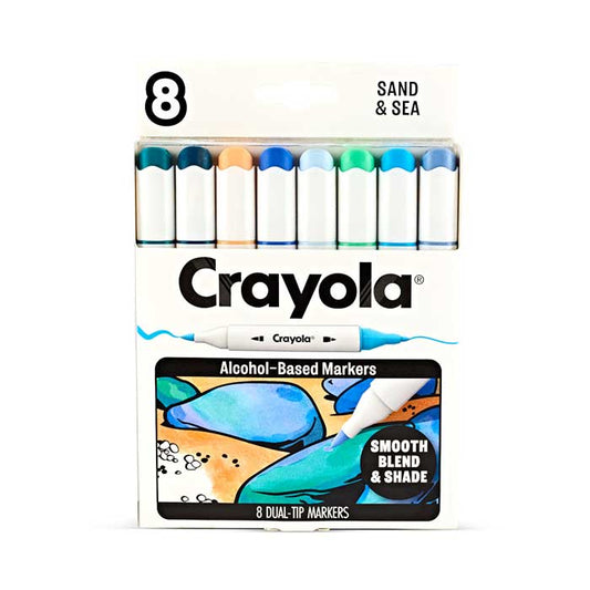 Crayola Color Collections Dual-Tip Alcohol-Based Markers, Sand & Sea, 8ct - US 5851