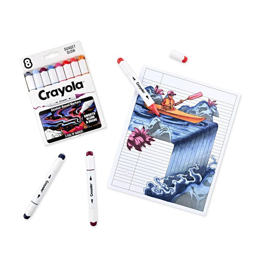 Crayola Color Collections Dual-Tip Alcohol-Based Markers - Sunset Glow (8ct) - US 5669